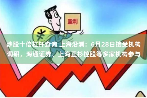 炒股十倍杠杆查询 上海沿浦：6月28日接受机构调研，海通证券、上海正杉控股等多家机构参与