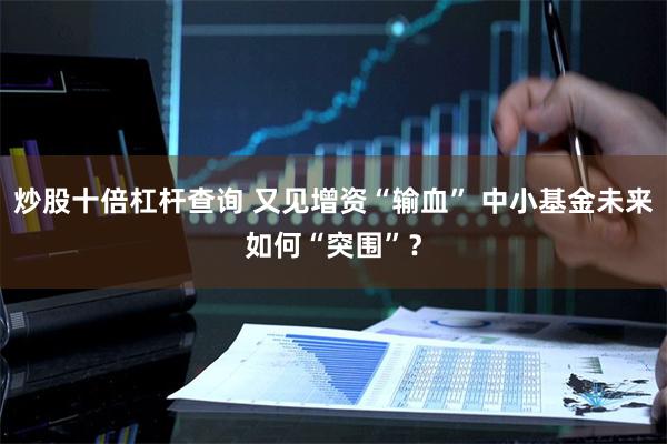 炒股十倍杠杆查询 又见增资“输血” 中小基金未来如何“突围”？
