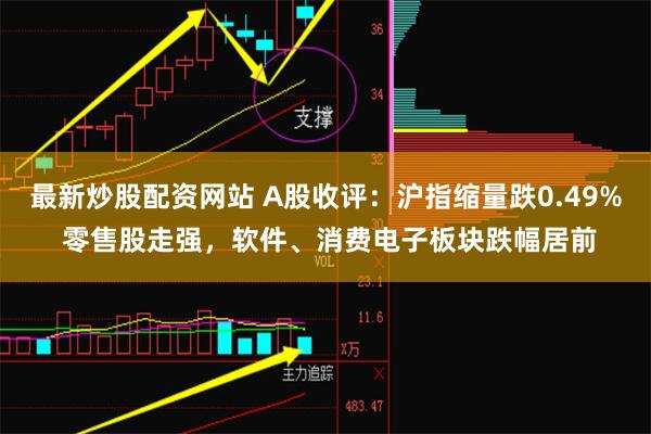 最新炒股配资网站 A股收评：沪指缩量跌0.49% 零售股走强，软件、消费电子板块跌幅居前