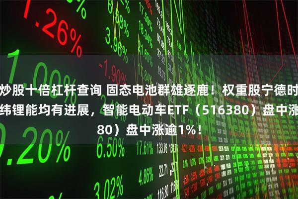炒股十倍杠杆查询 固态电池群雄逐鹿！权重股宁德时代、亿纬锂能均有进展，智能电动车ETF（516380）盘中涨逾1%！